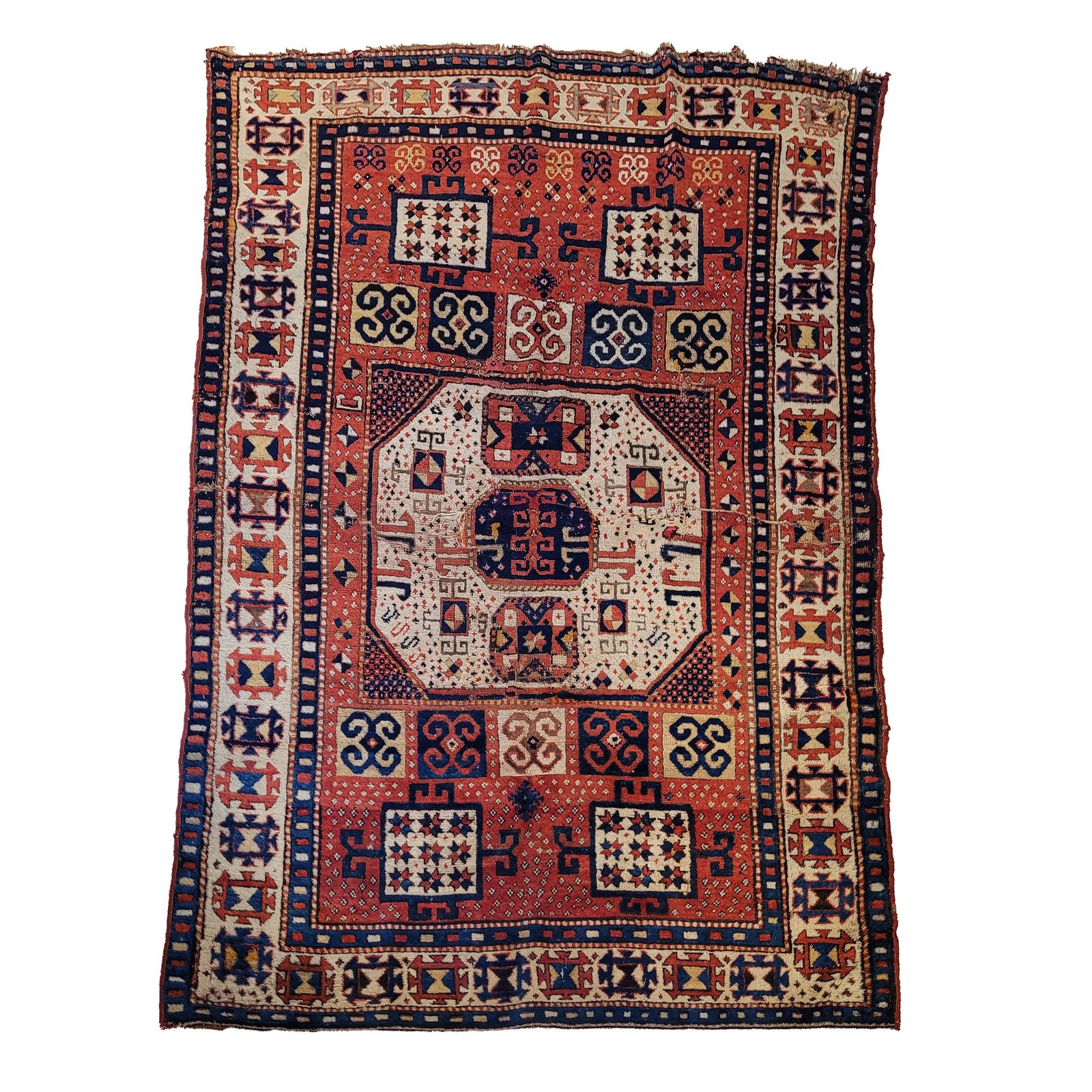 Antique Caucasian Kazak-Style Rug